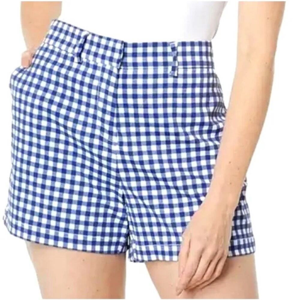 Southern Tide Inlet Gingham Performance Short Womens 2 Nautical Navy